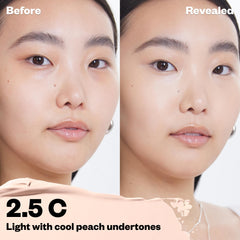 Kosas Revealer Concealer swatches arm displaying shade range for precise match.