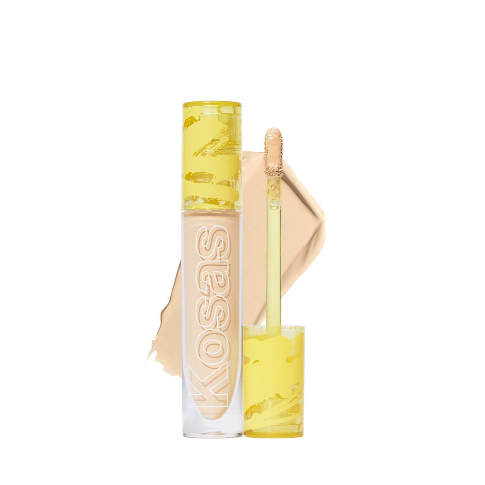 Kosas Revealer Concealer tone 02-W tube application delivering creamy hydration for natural coverage.