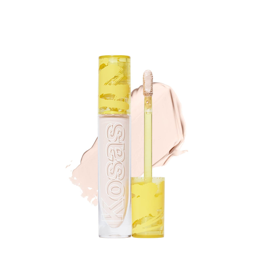 Kosas Revealer Concealer tube front highlights vegan clean makeup for a natural glow.