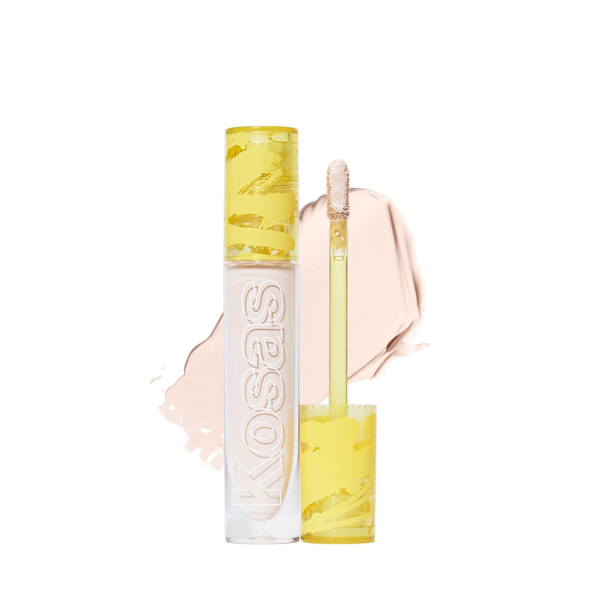 Kosas Revealer Concealer tube front highlights vegan clean makeup for a natural glow.