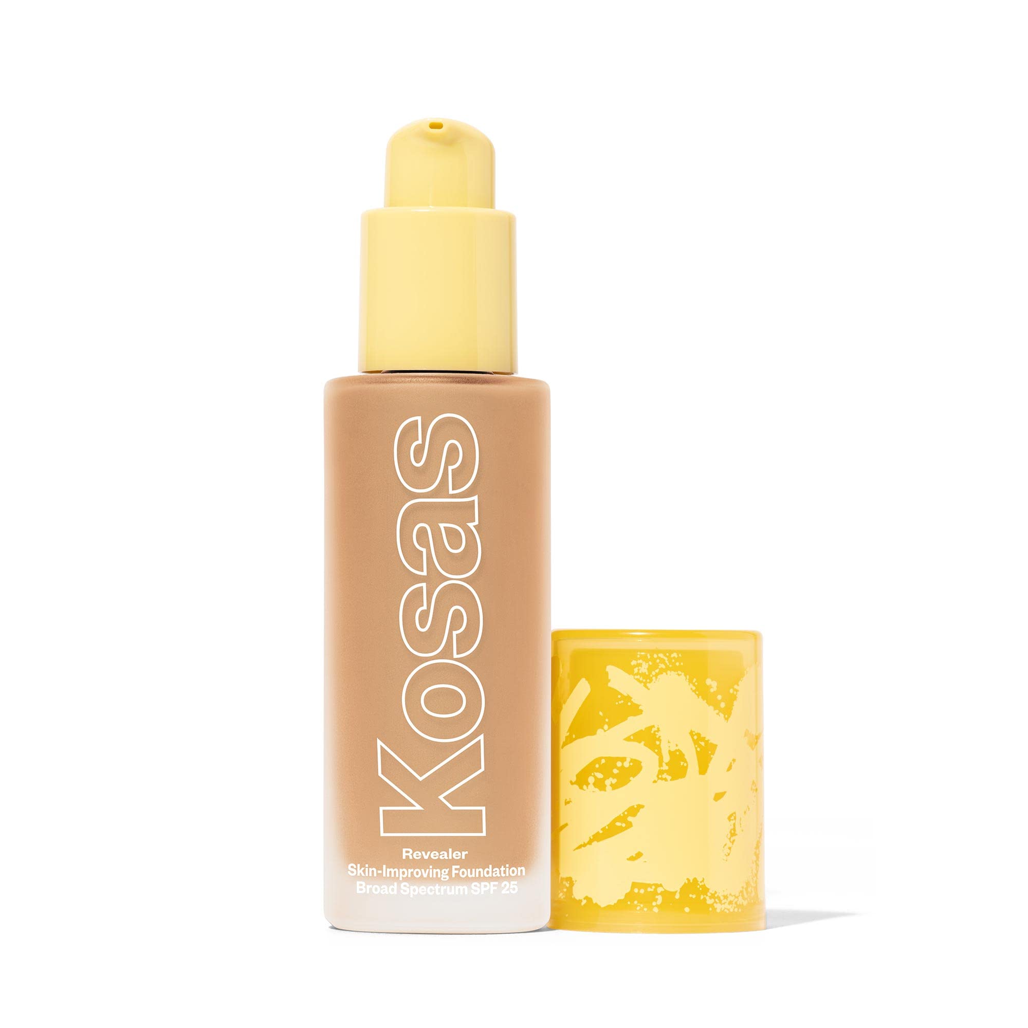 Kosas Revealer foundation bottle closeup showing SPF formula for daily wear