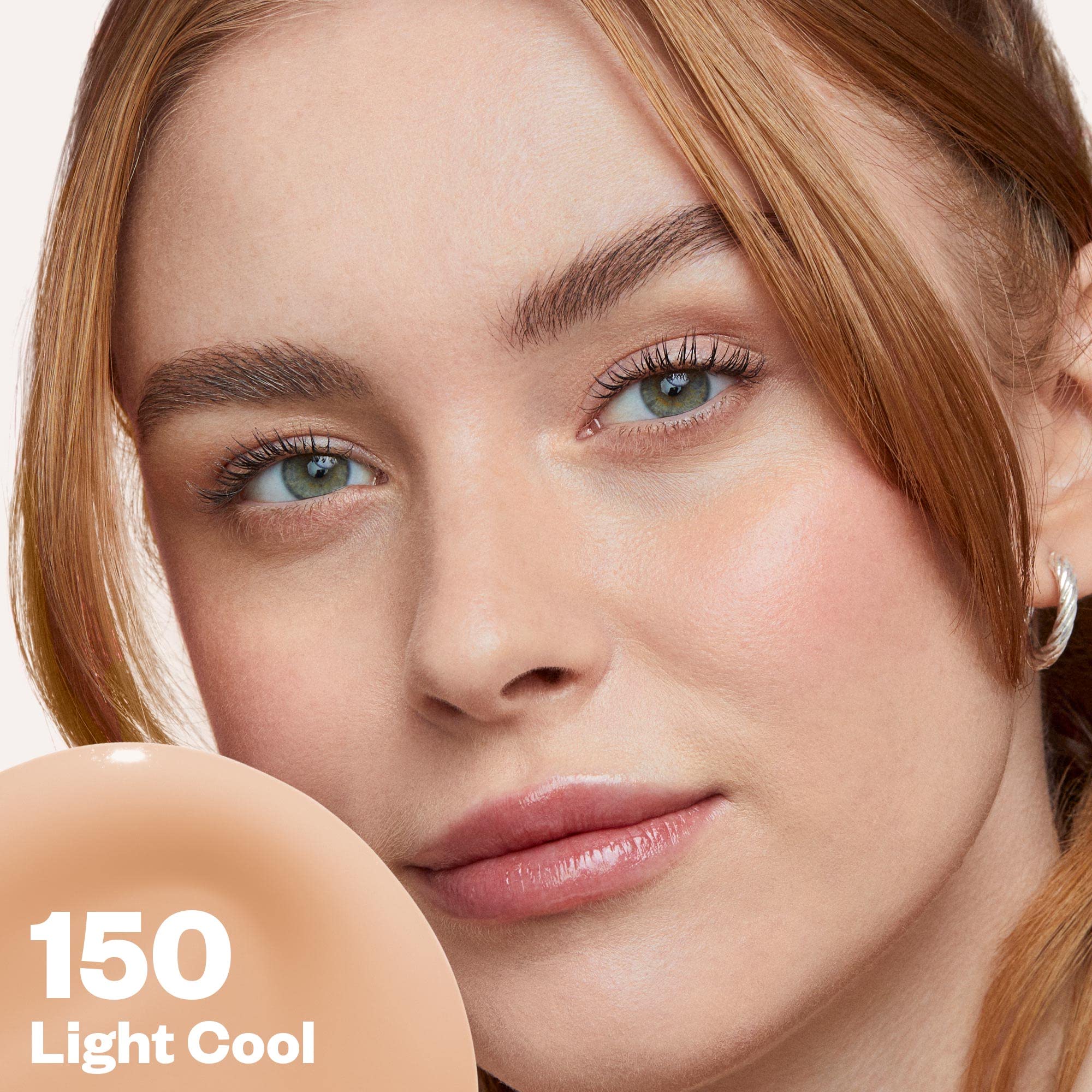 Kosas Revealer Foundation swatch reveals medium, buildable coverage for natural skin.