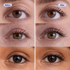 Kosas Soulgazer lash-length before-and-after shows visible length.