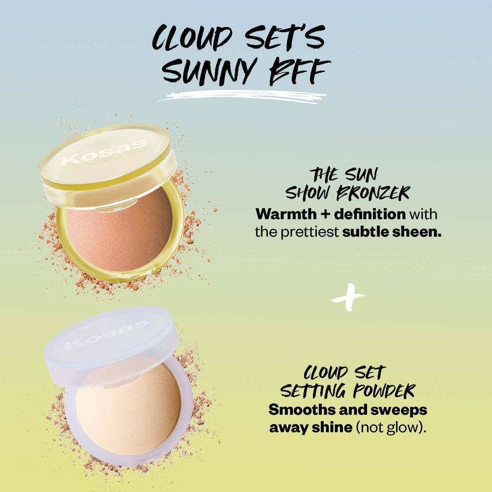 Kosas Sun Show Glowy Warmth Waves brush application for seamless blending