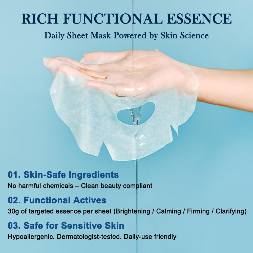 KOSBEAUTY NACIFIC brightening mask promotes a more even-looking complexion.