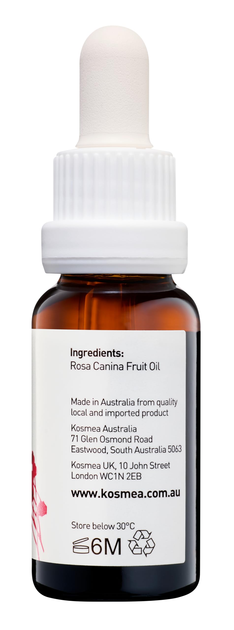 Kosmea Rosehip Oil hands applying shot underscores daily nourishing ritual.