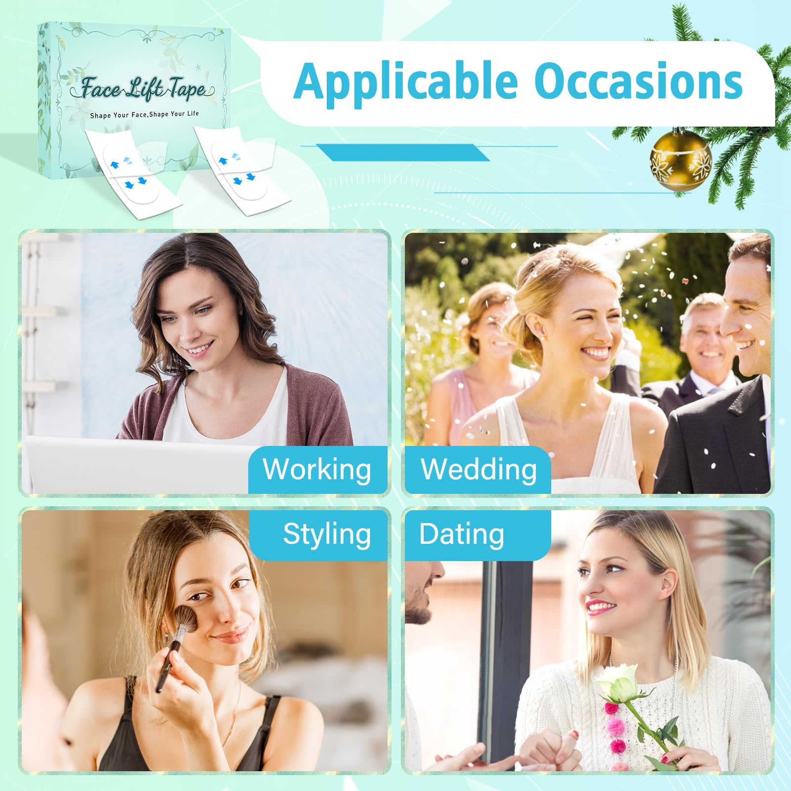 KOSOBO Face Lift Tape lifts cheeks for a refreshed look around the smile