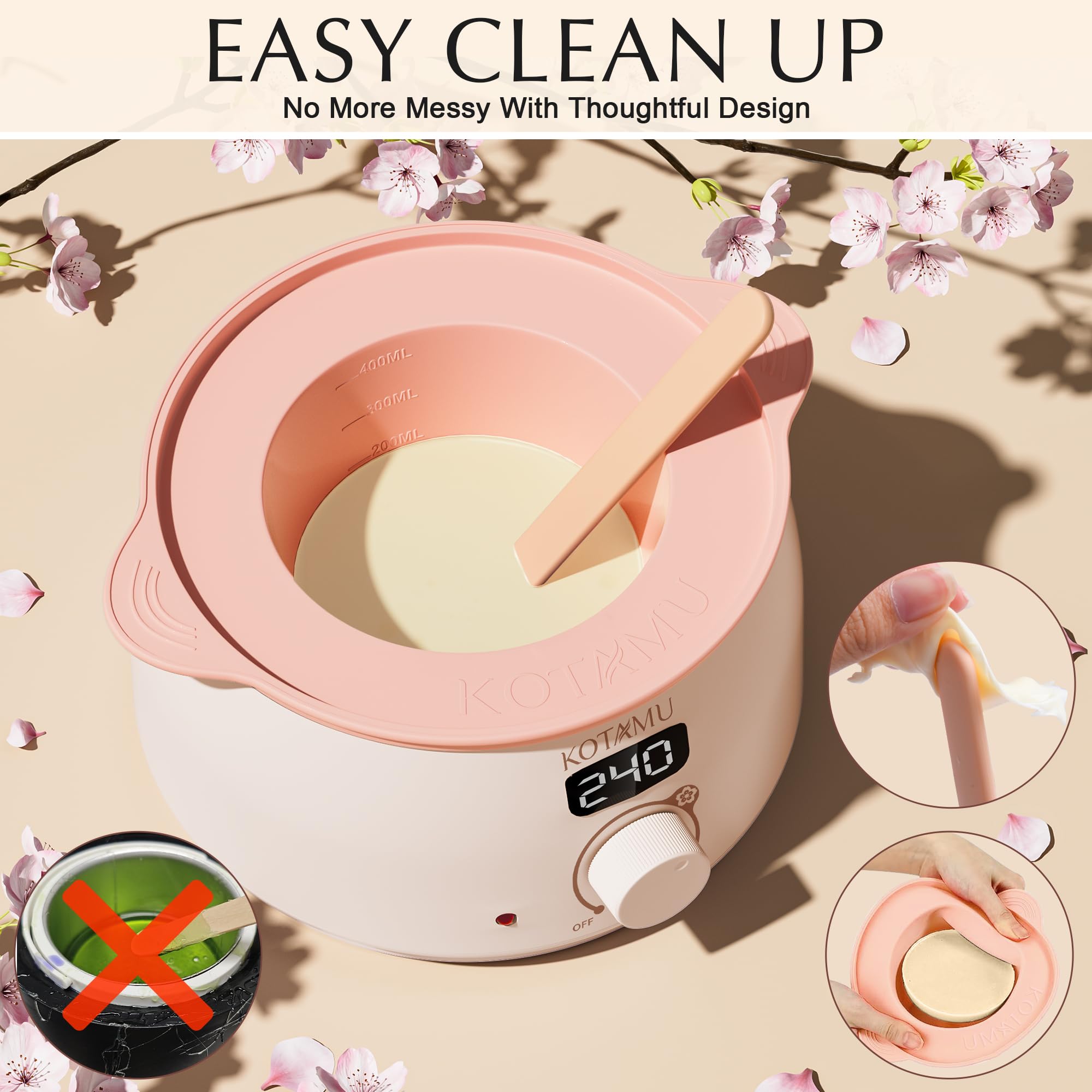 KOTAMU reusable spatulas and tools simplify storage and cleaning after waxing