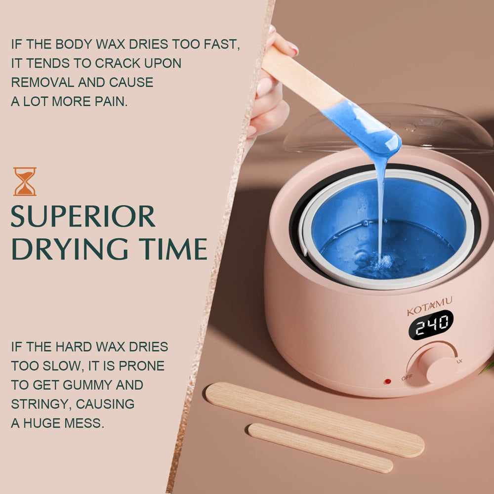 KOTAMU plant-based formula is gentle on sensitive skin for waxing.