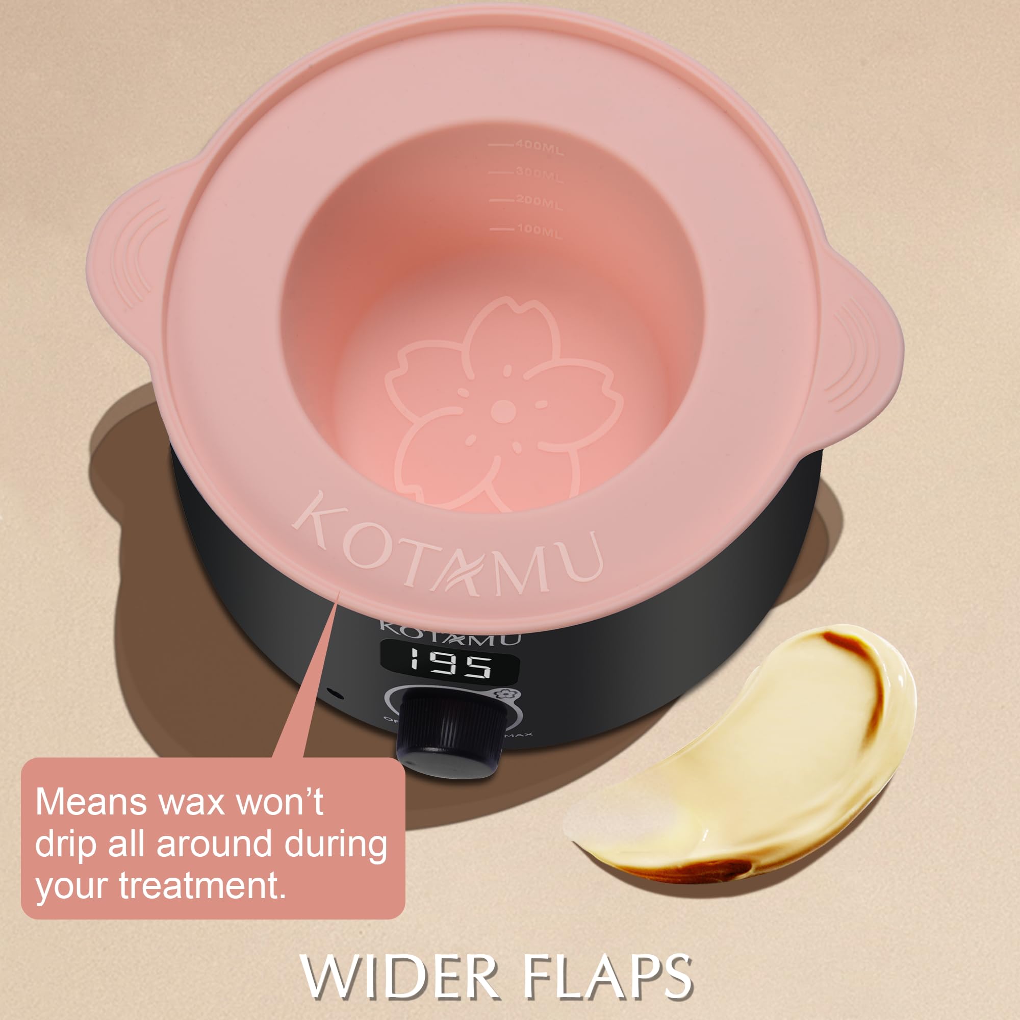 KOTAMU spatula set arranged for precise wax application