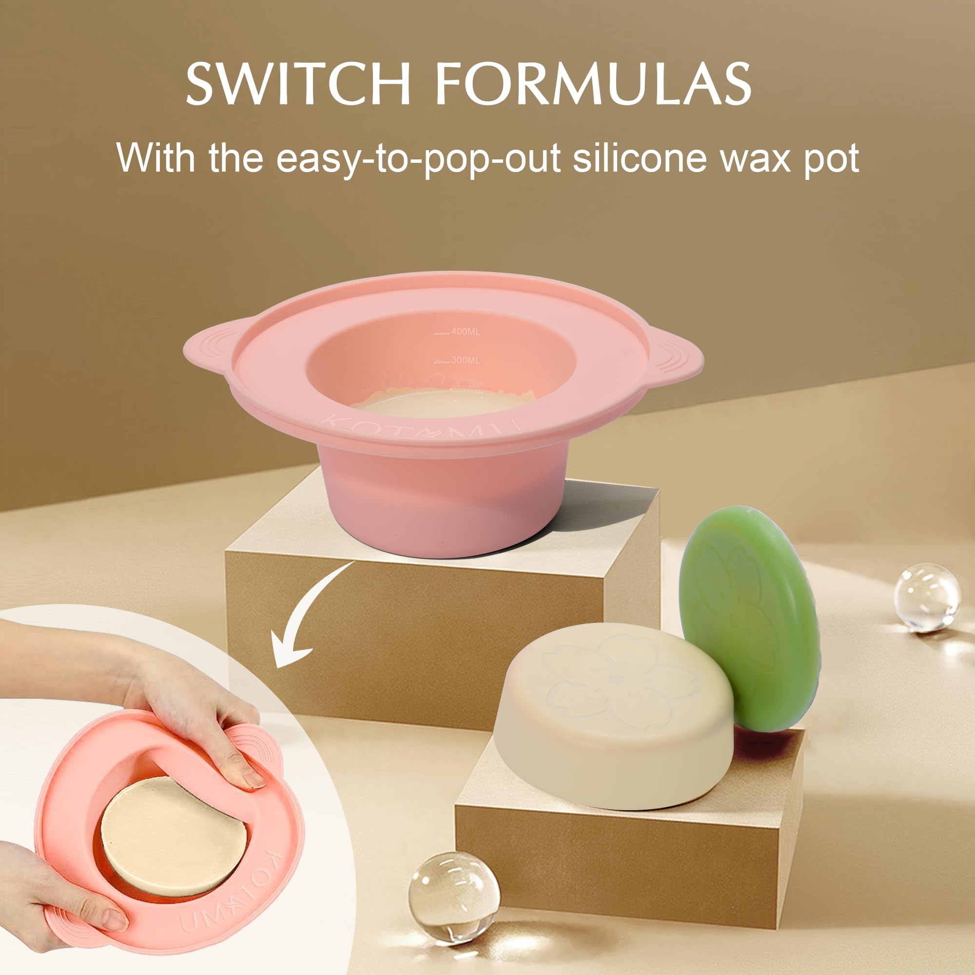 KOTAMU user guide with step-by-step home waxing instructions
