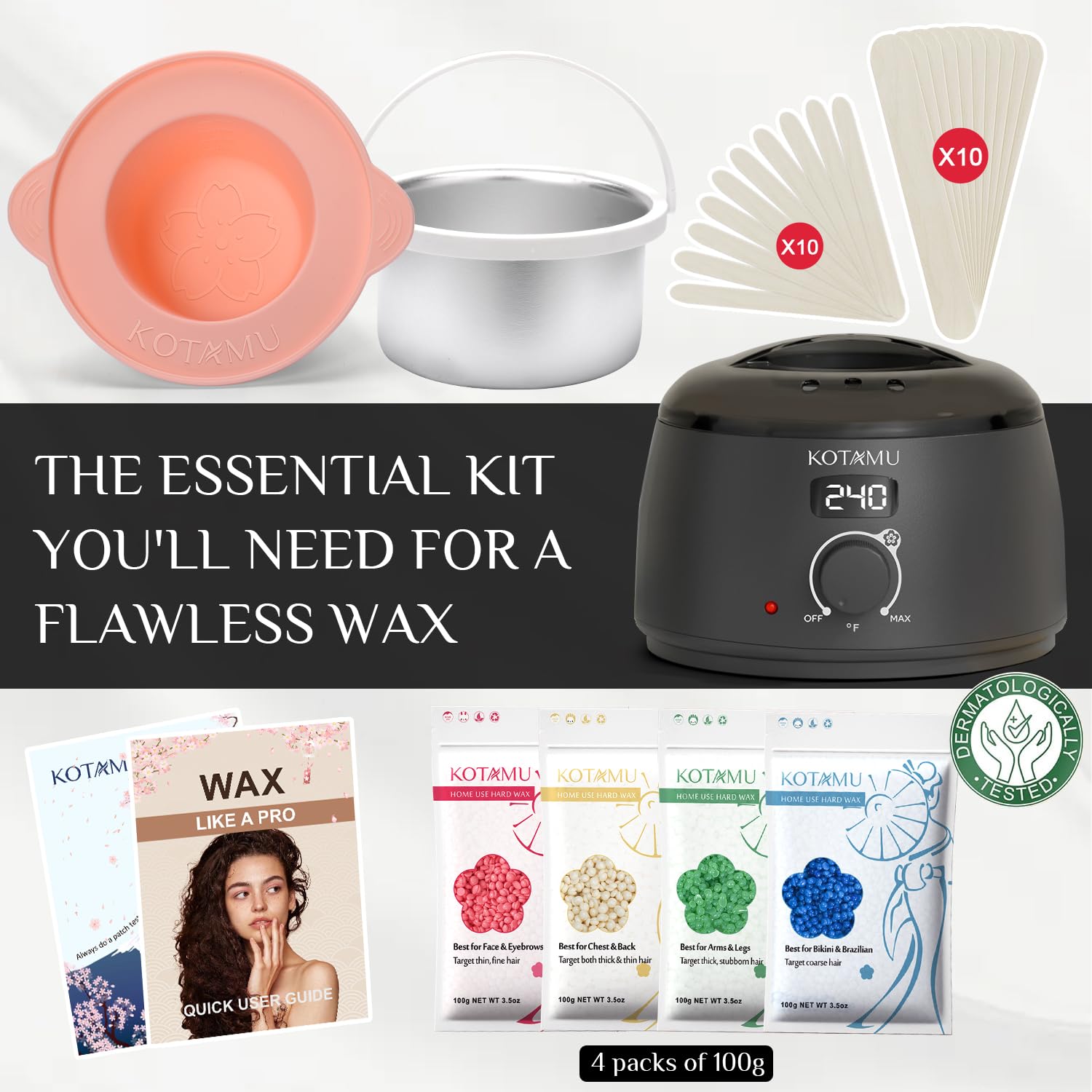 KOTAMU coarse-hair wax formula for tougher hair types with smooth results
