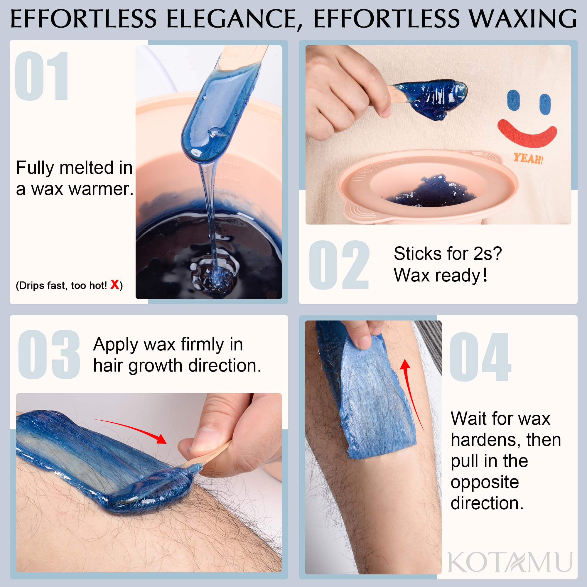KOTAMU face and eyebrow waxing focus for precise grooming