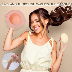 KOTAMU Waxing Kit at-home waxing session ready with prepared applicators and heater.