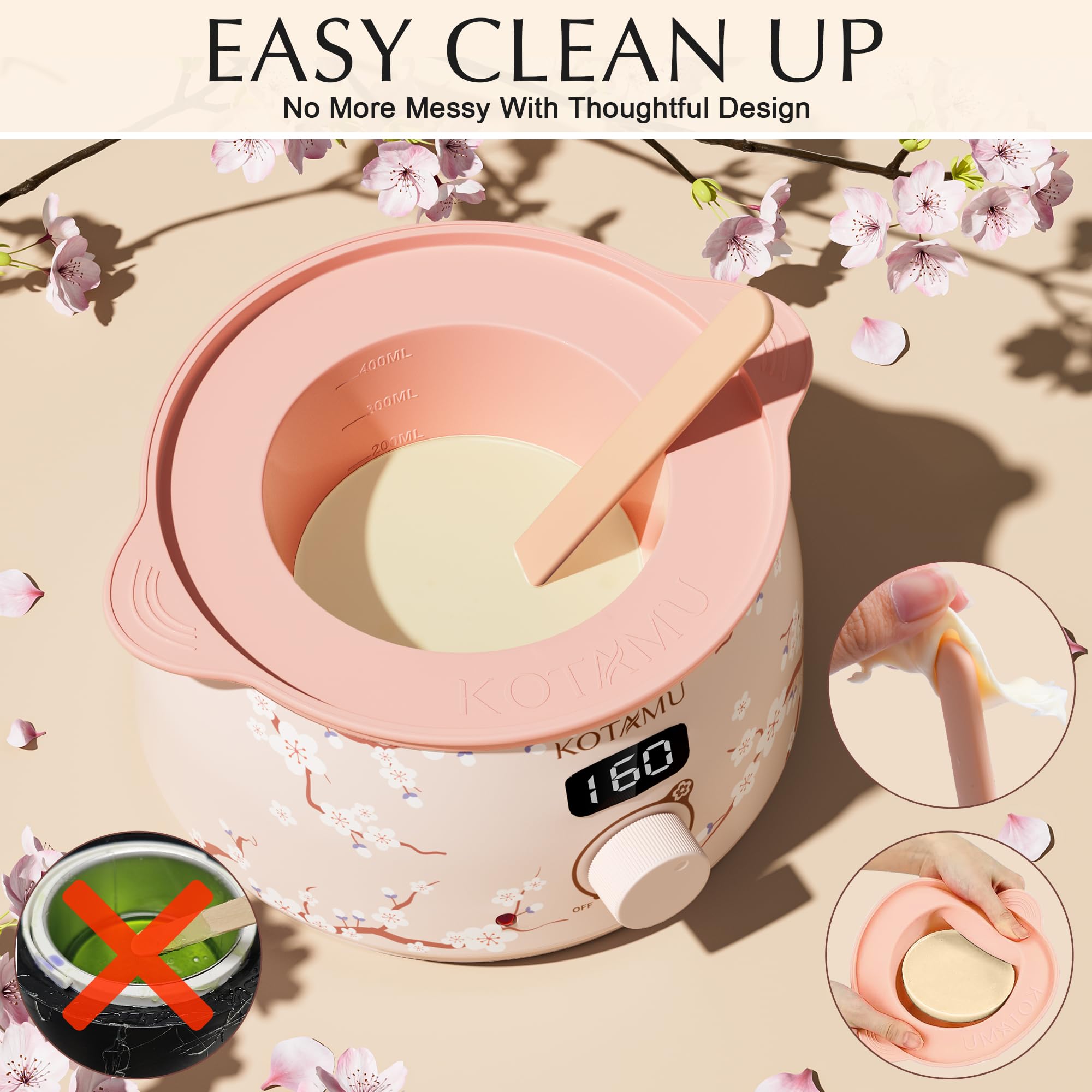 KOTAMU bikini-area waxing with gentle hard wax