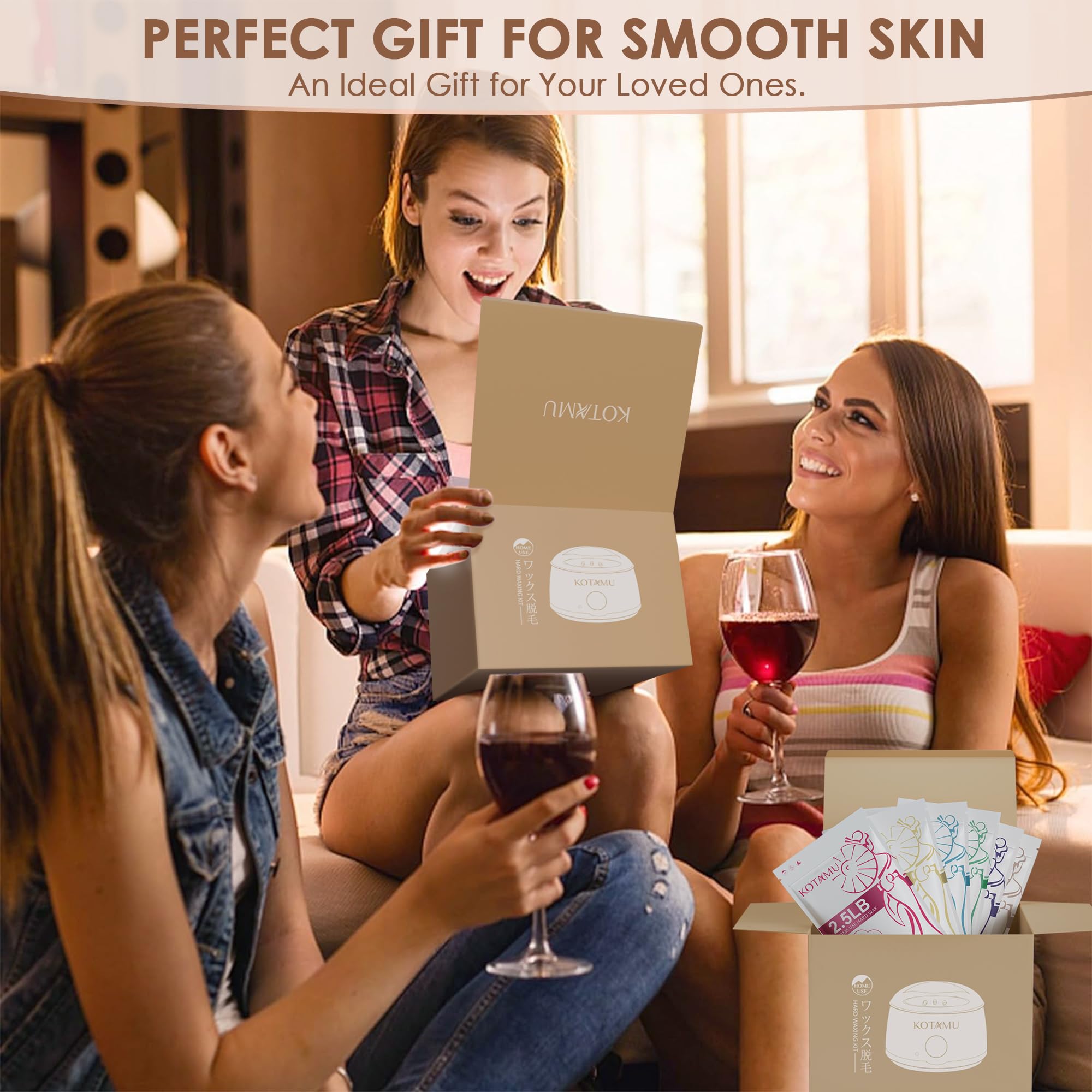KOTAMU waxing kit gift-ready packaging: thoughtful home spa upgrade