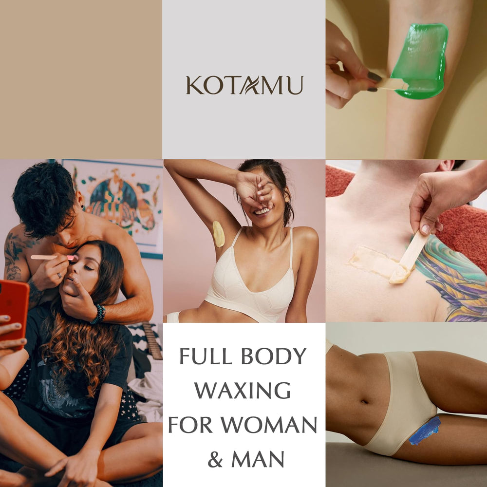 KOTAMU waxing kit sensitive-skin formula: reduces irritation during waxing