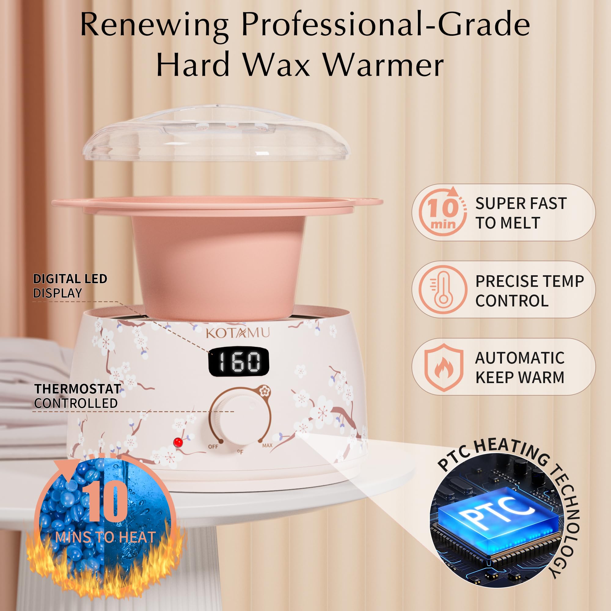 KOTAMU silicone pot for mess-free waxing and easy cleanup