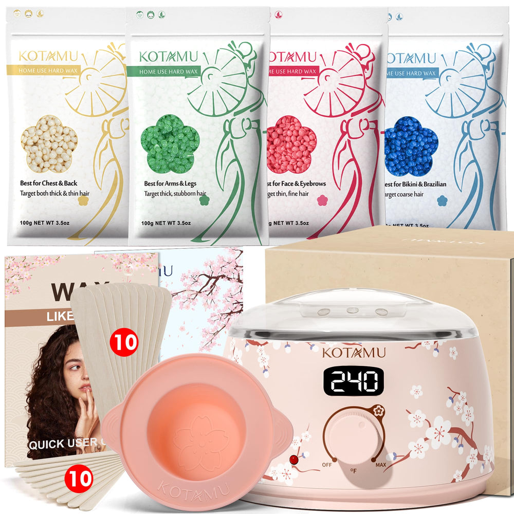 KOTAMU waxing kit wax warmer cherry: salon-like warmth for at‑home waxing