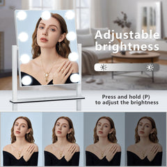 Kotdning vanity mirror with touch-control and smart memory preserves last brightness.