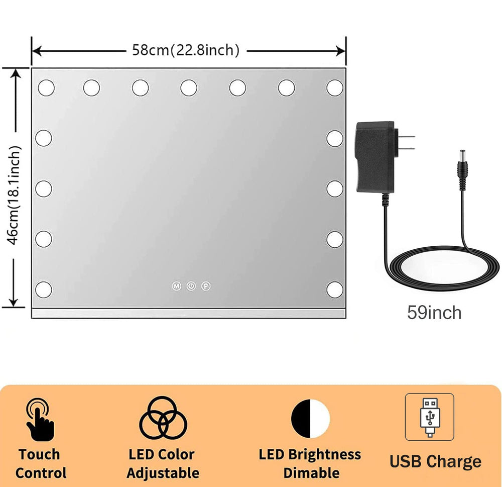 Kottova vanity mirror USB port for charging devices during routine