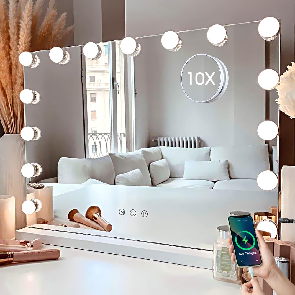 Kottova vanity mirror with lights wide view for precise makeup