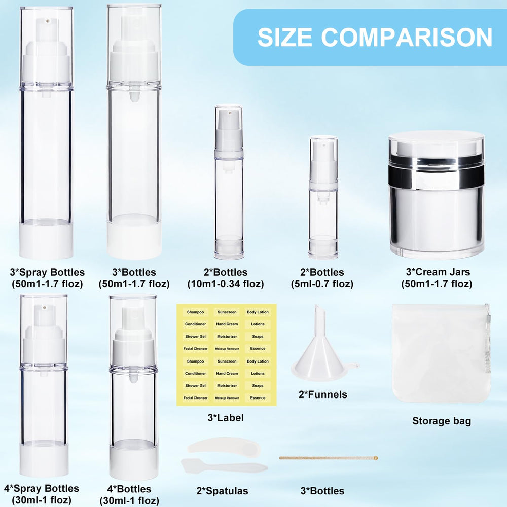 KOUWICH airless pump jar 0.7oz shows leak-free travel packaging for lotions.