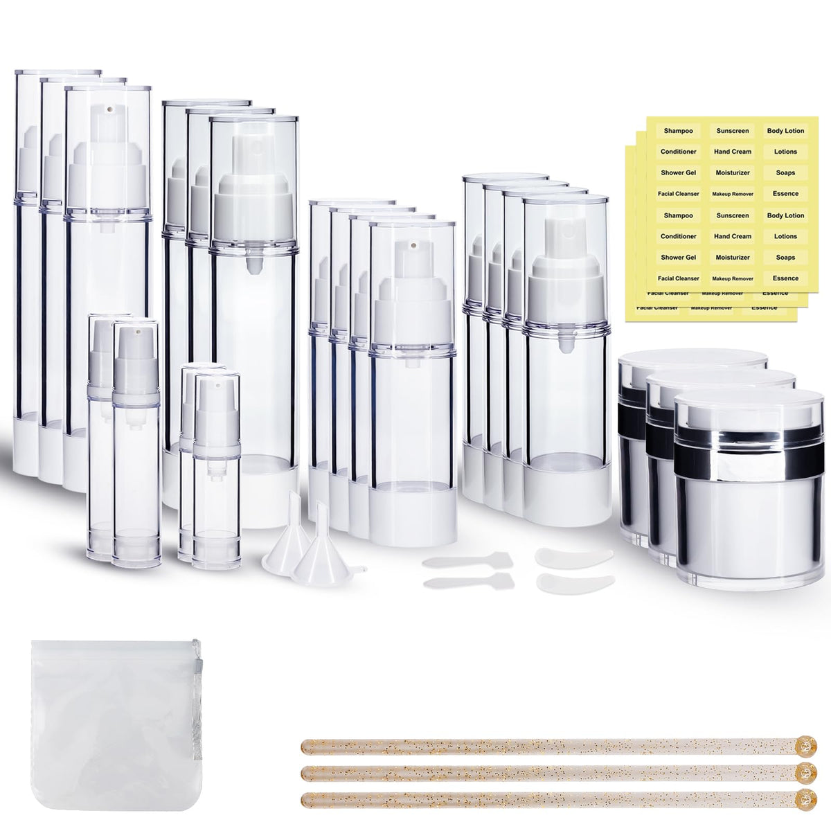 KOUWICH airless pump jar 1-7oz demonstrates precise dispensing for travel skincare.