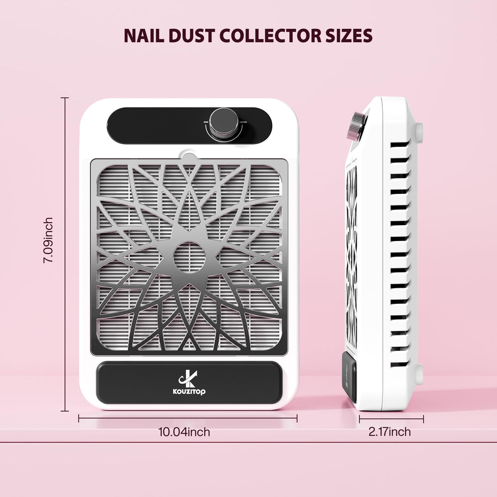 KouzItop Nail Dust Collector efficient cooling prevents overheating during long sessions.
