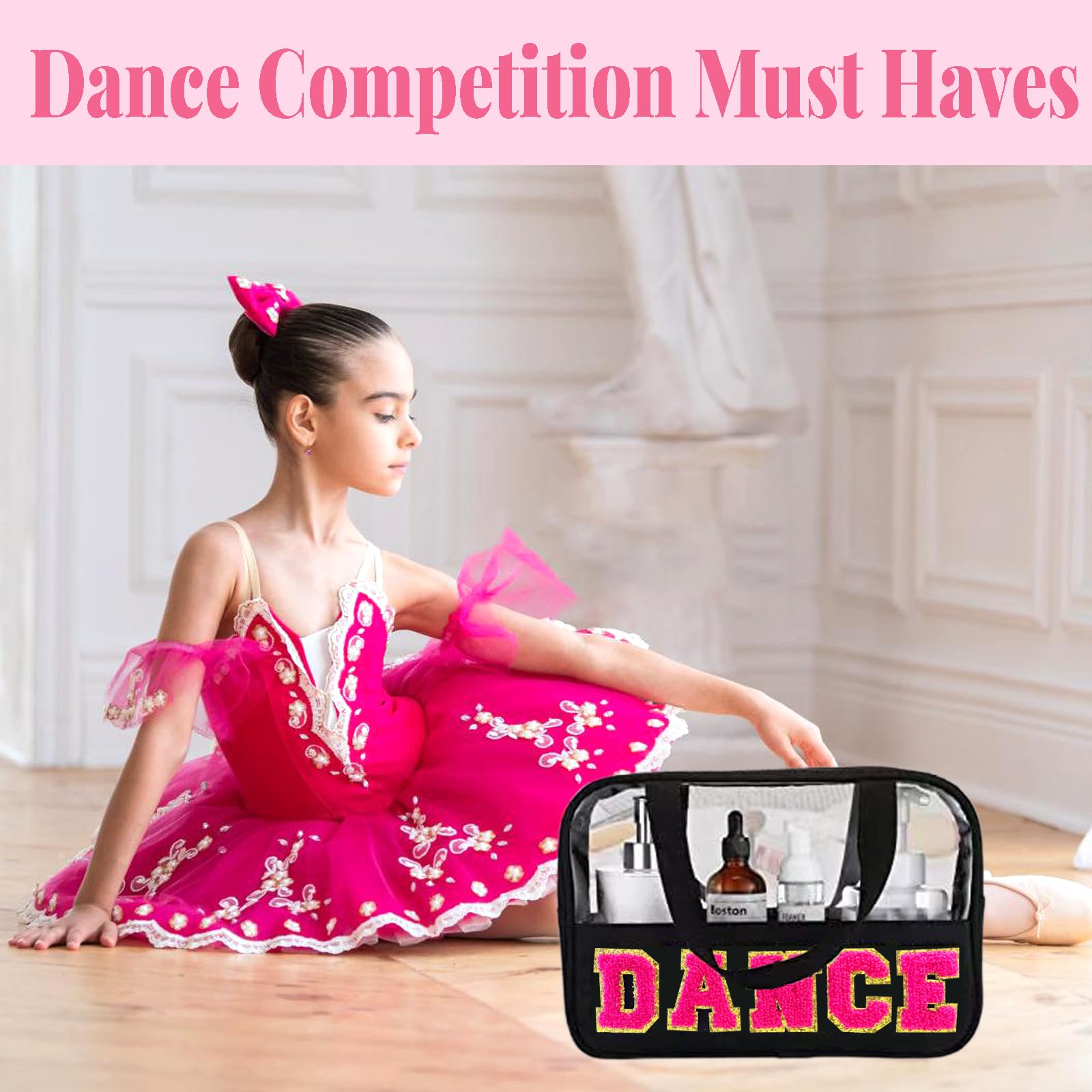 Kovewon pink chenille dance bag offers stylish storage during performances