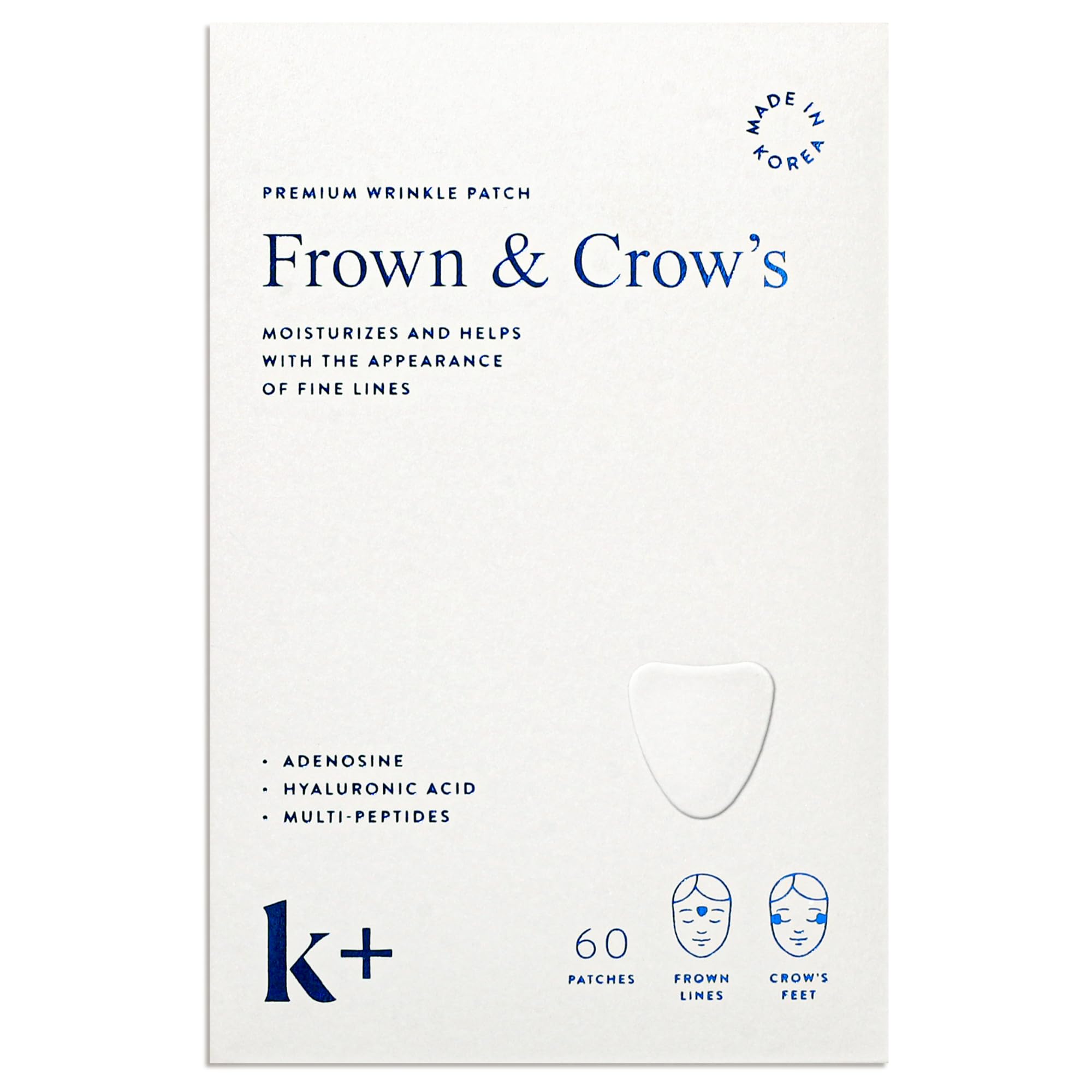 KPLUS wrinkle patches pack shot highlights overnight smoothing for morning-ready skin.