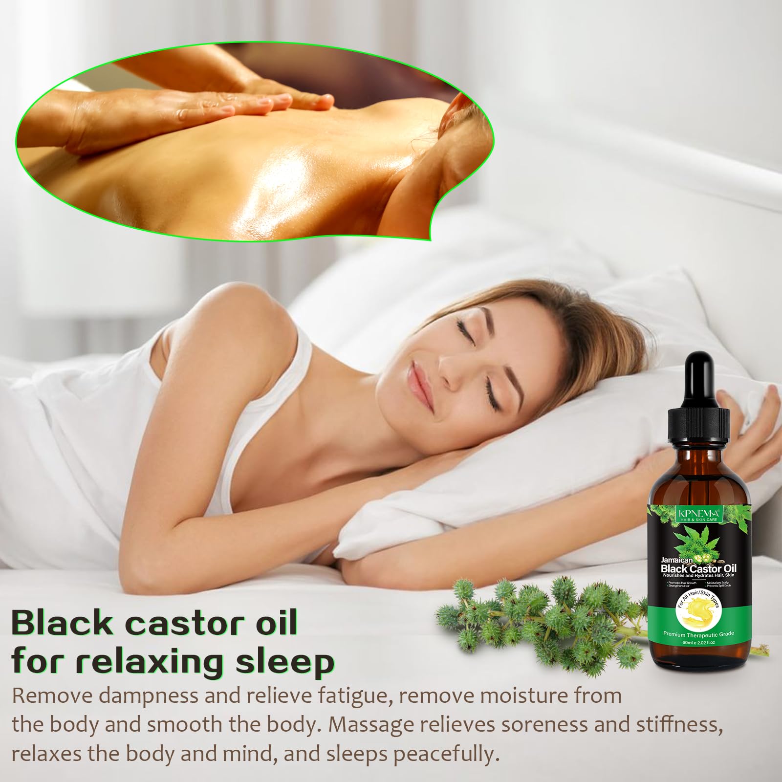 KPNEMA Jamaican Black Castor Oil on skin shows moisturizing benefits for body and nails