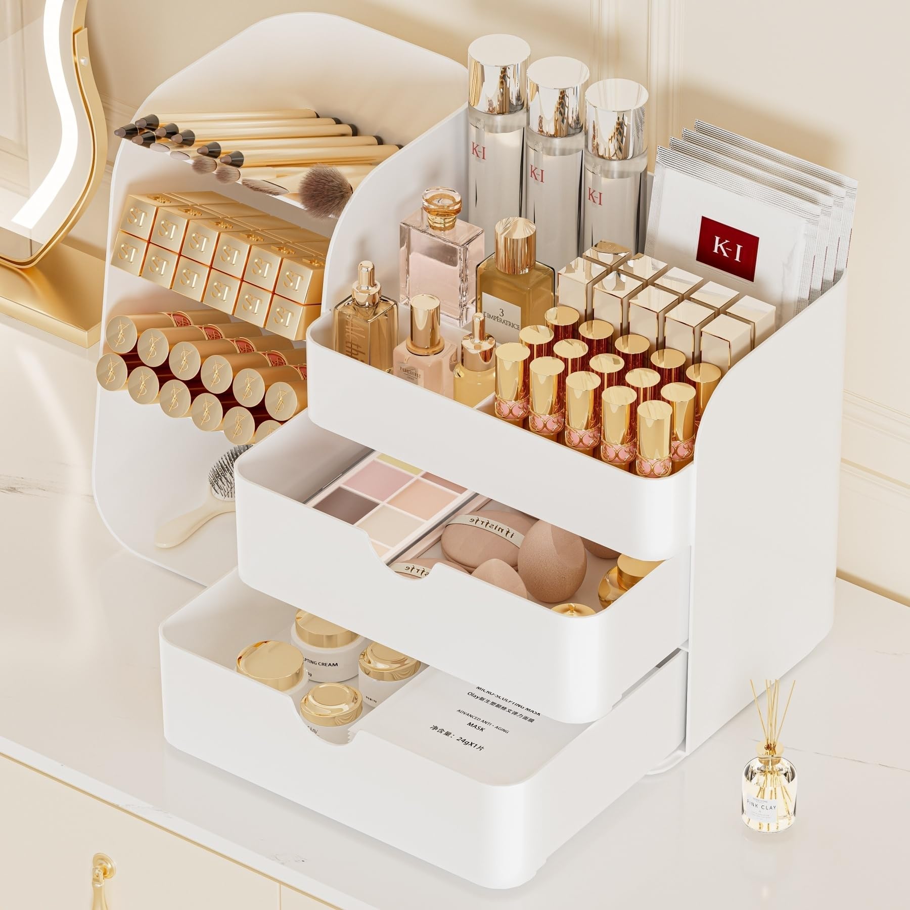 KQJS Makeup Organizer eyeshadow palettes storage to keep palettes organized and protected