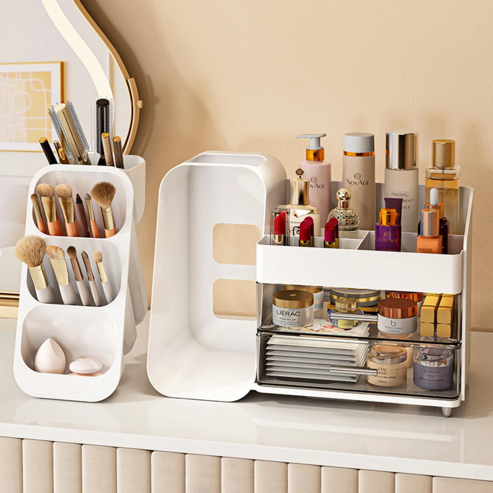 KQJS makeup organizer office supplies storage for pens and clips.