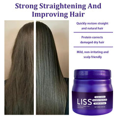 Krajiyya Liss Alisado hair after use showing glossy, silky shine.