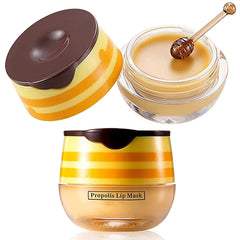 Krajiyya Propolis Moisturizing Honey Lip Mask closeup—propolis-infused hydration for lips.