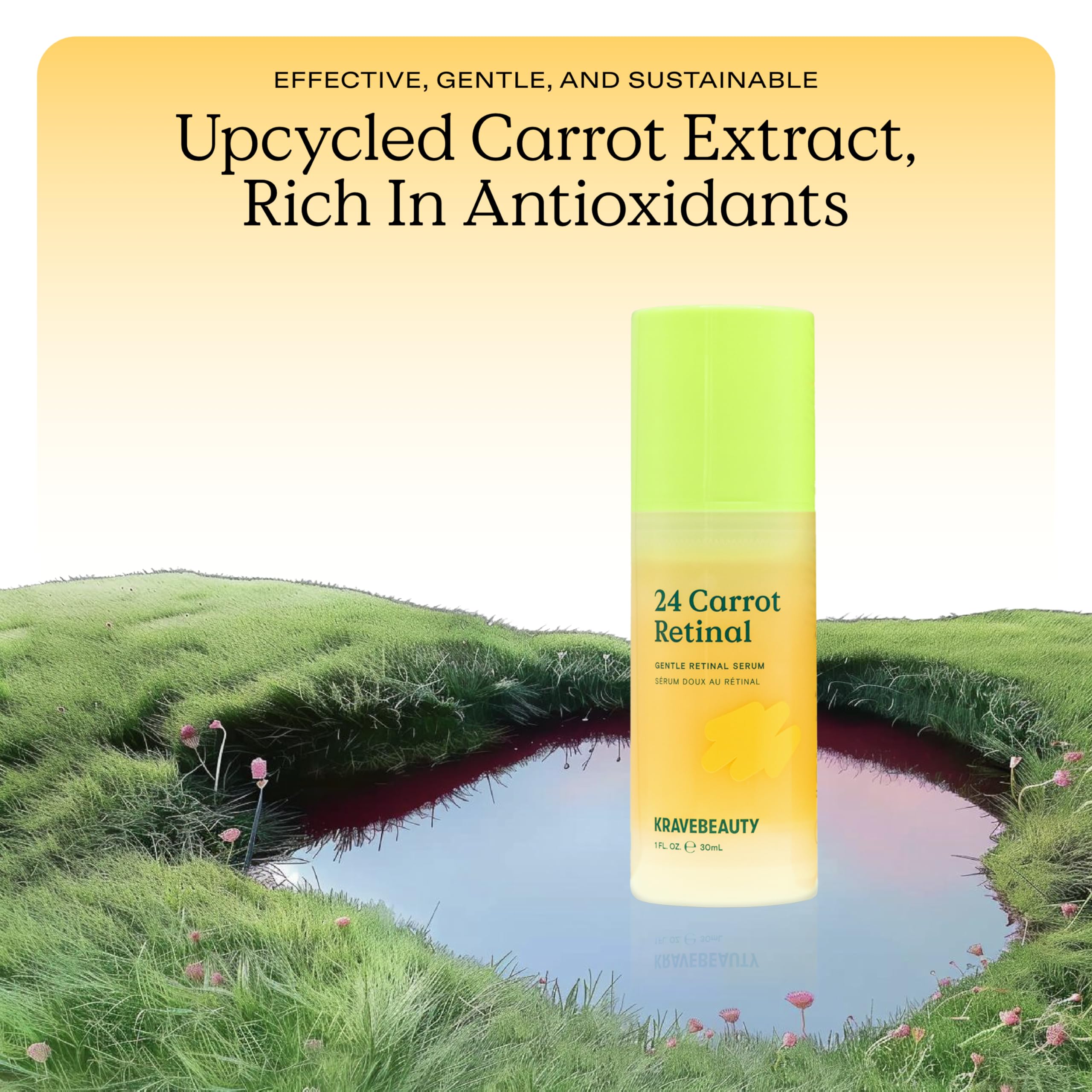 KraveBeauty serum drop showing lightweight texture and quick absorption