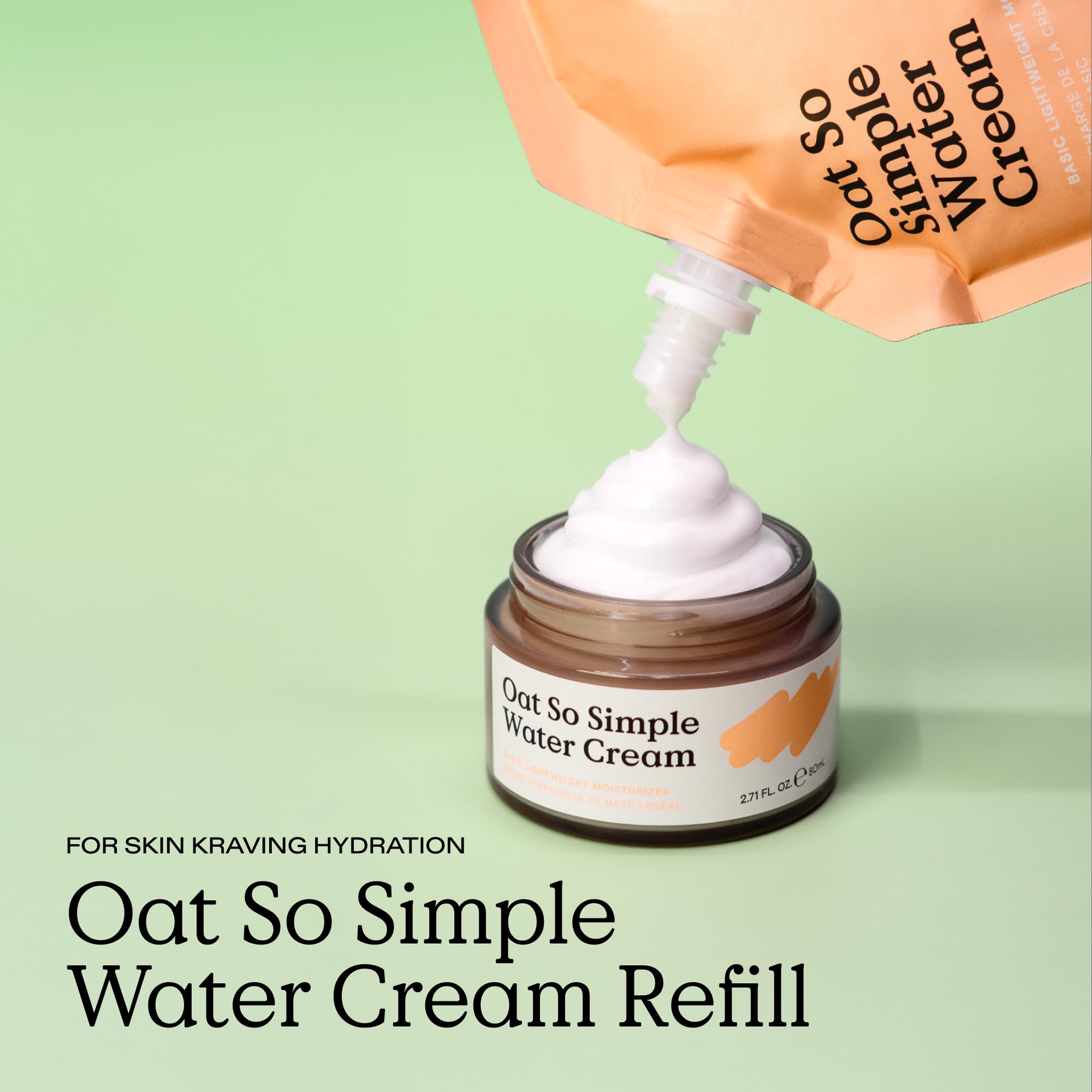 KraveBeauty close-up of water cream texture demonstrating lightweight hydration