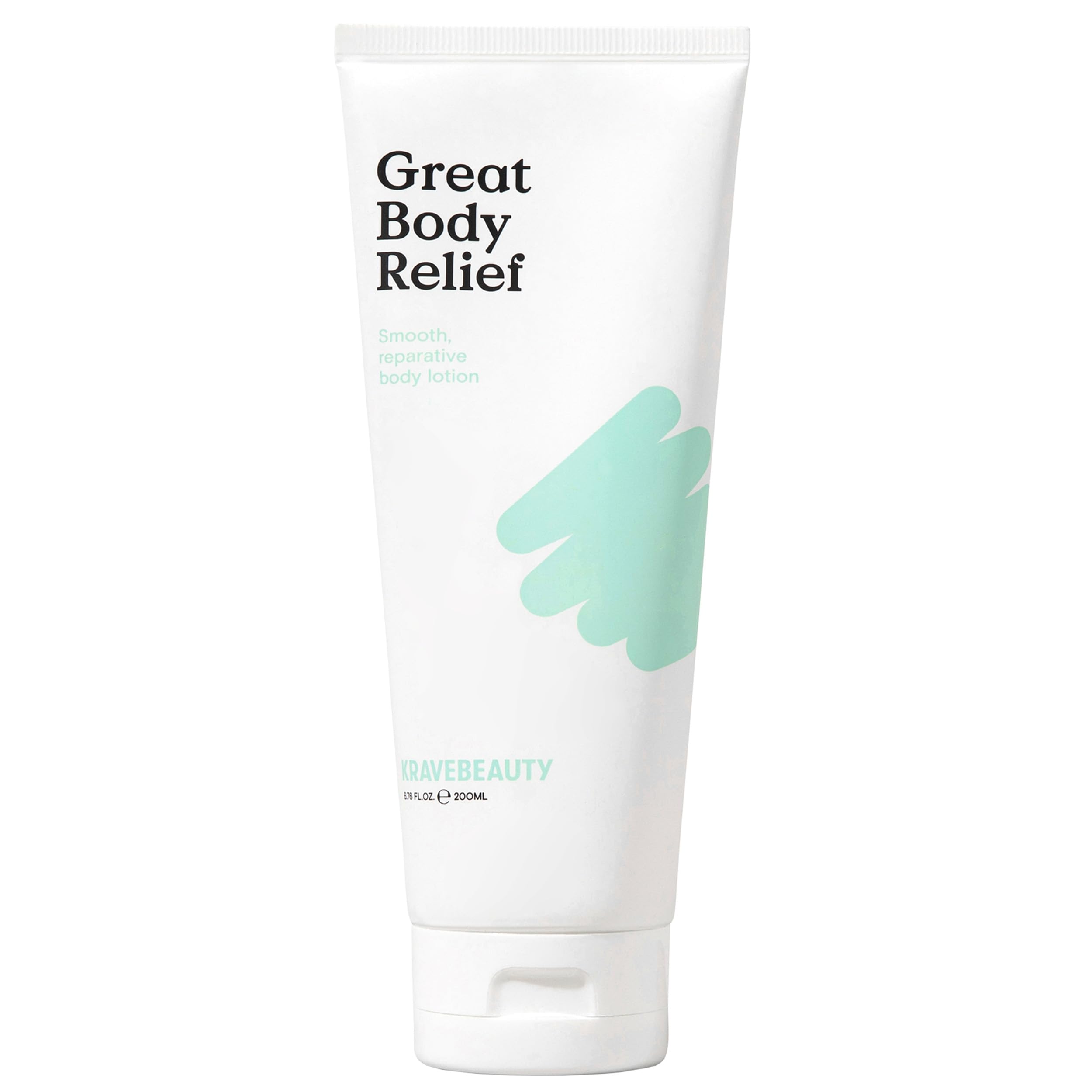 KraveBeauty front tube Great Body Relief showing packaging and benefit
