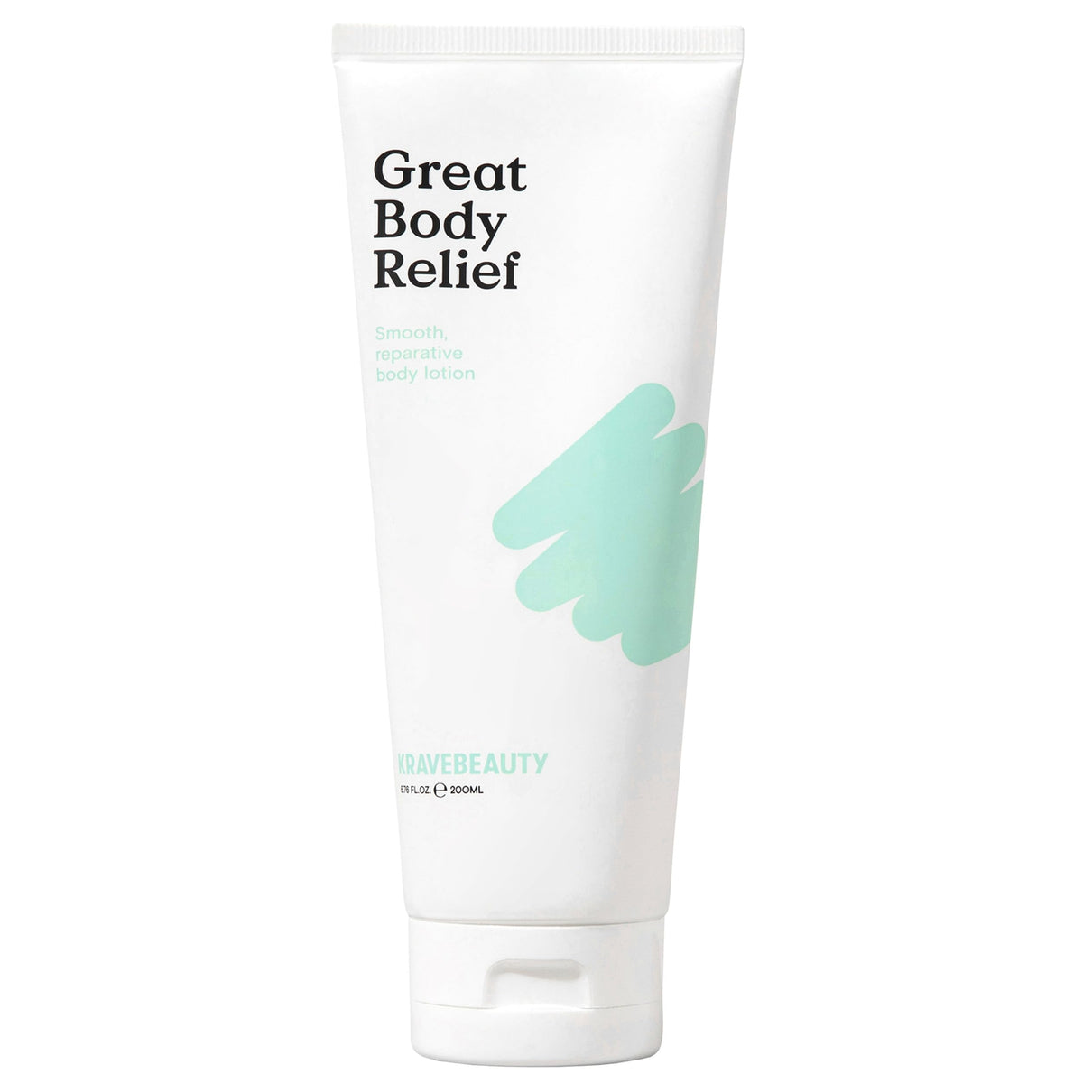 KraveBeauty front tube Great Body Relief showing packaging and benefit