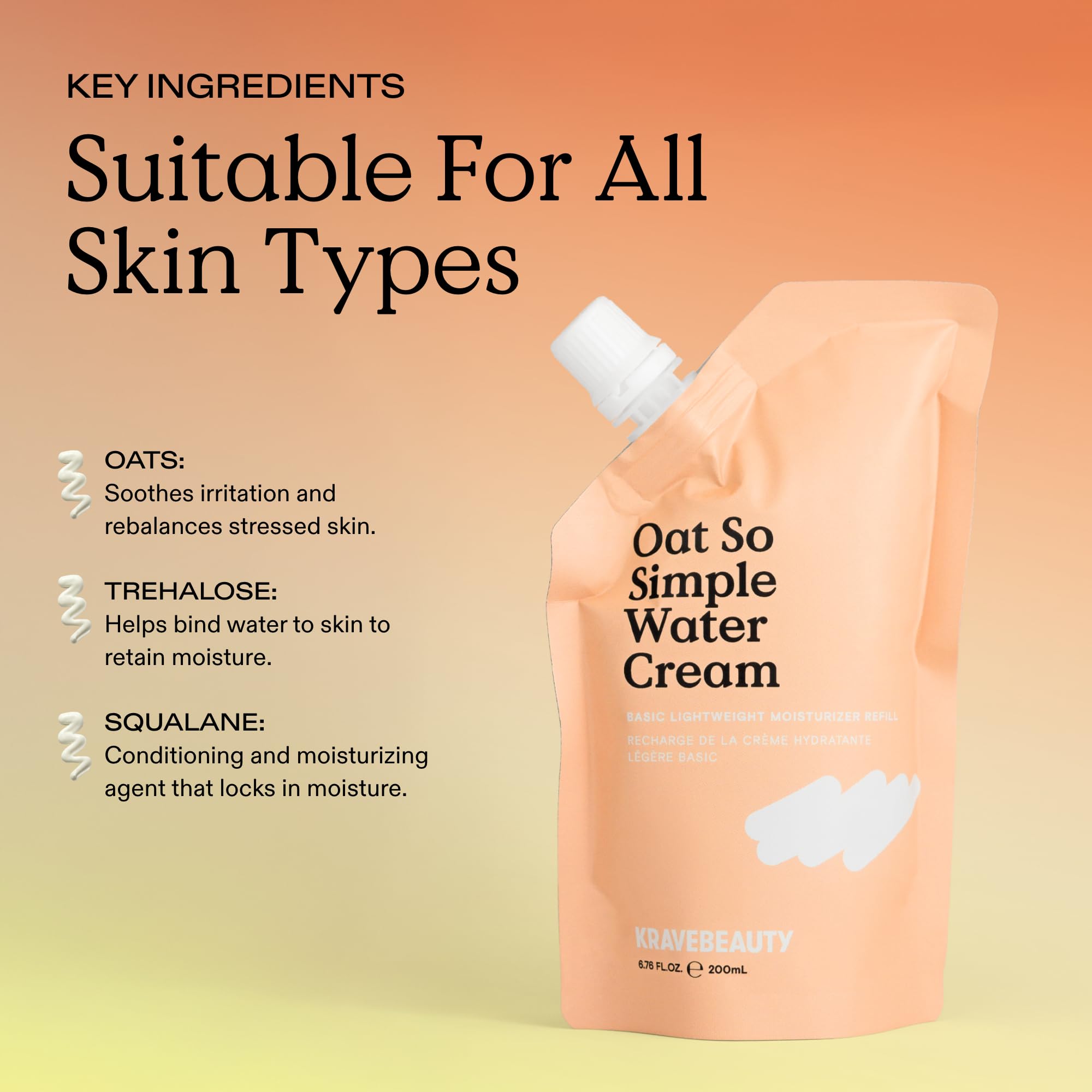 KraveBeauty oat extract ingredient image conveying soothing calming benefits