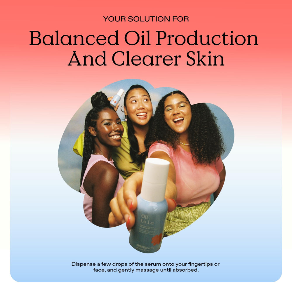 KraveBeauty Oil La La Serum recyclable packaging symbol on carton