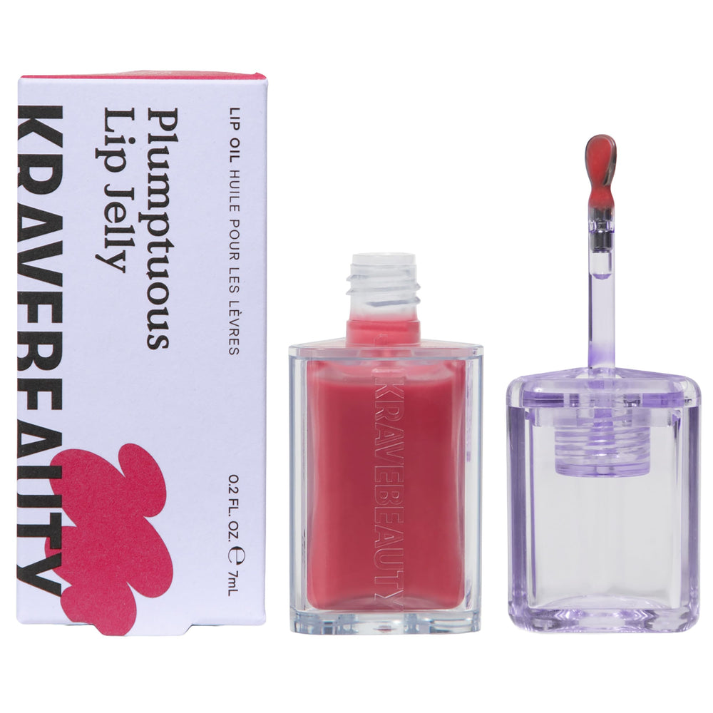 KraveBeauty Plumptuous front packaging showing guava blush tint and glossy finish