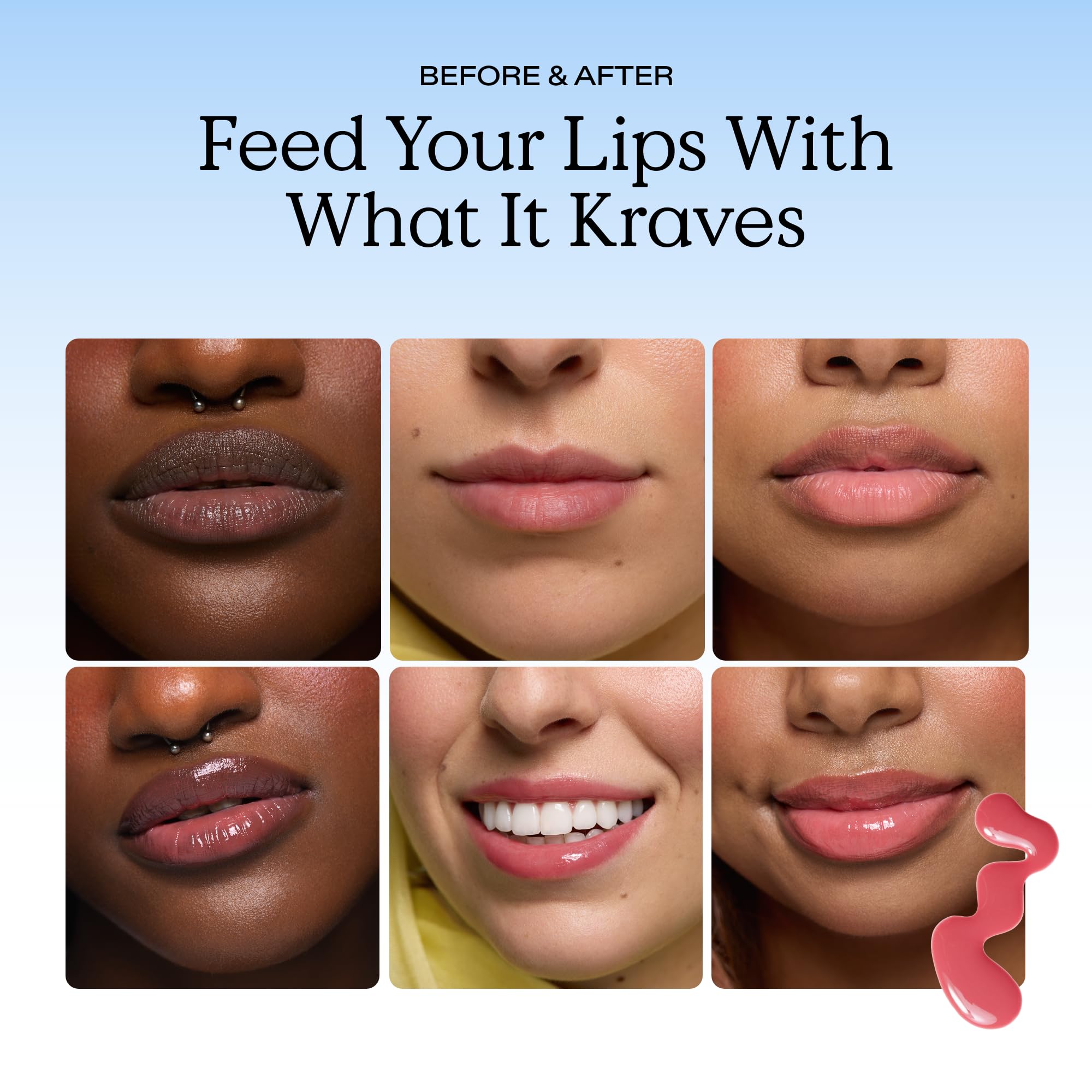 KraveBeauty Plumptuous tube held in hand for size and portability benefit