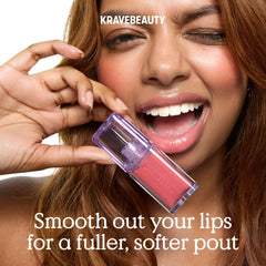 KraveBeauty Plumptuous texture droplet demonstrating non-sticky hydrating oil