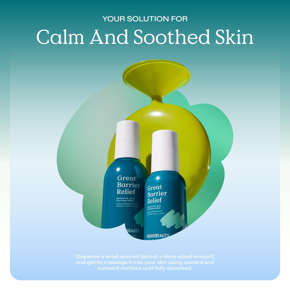 KraveBeauty Great Barrier Relief used after cleansing for calm, hydrated skin.
