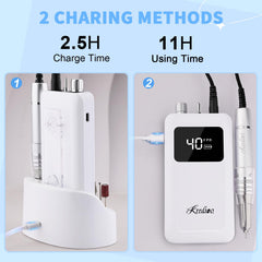 Kredioo nail drill portable on-the-go for mobile manicures