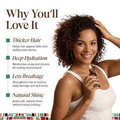Kreyol Essence scalp-massage-use—deeply moisturizes hair and soothes dry scalp.
