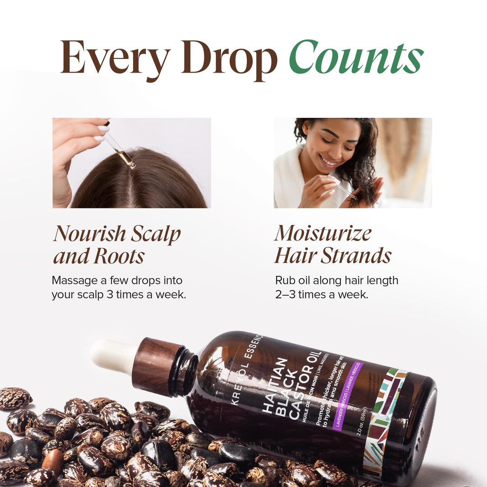 KREYOL ESSENCE Lavender Hibiscus oil drops soothe skin and calm the senses.