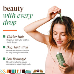 KREYÒL ESSENCE SOS Serum being applied to scalp for nourishing treatment